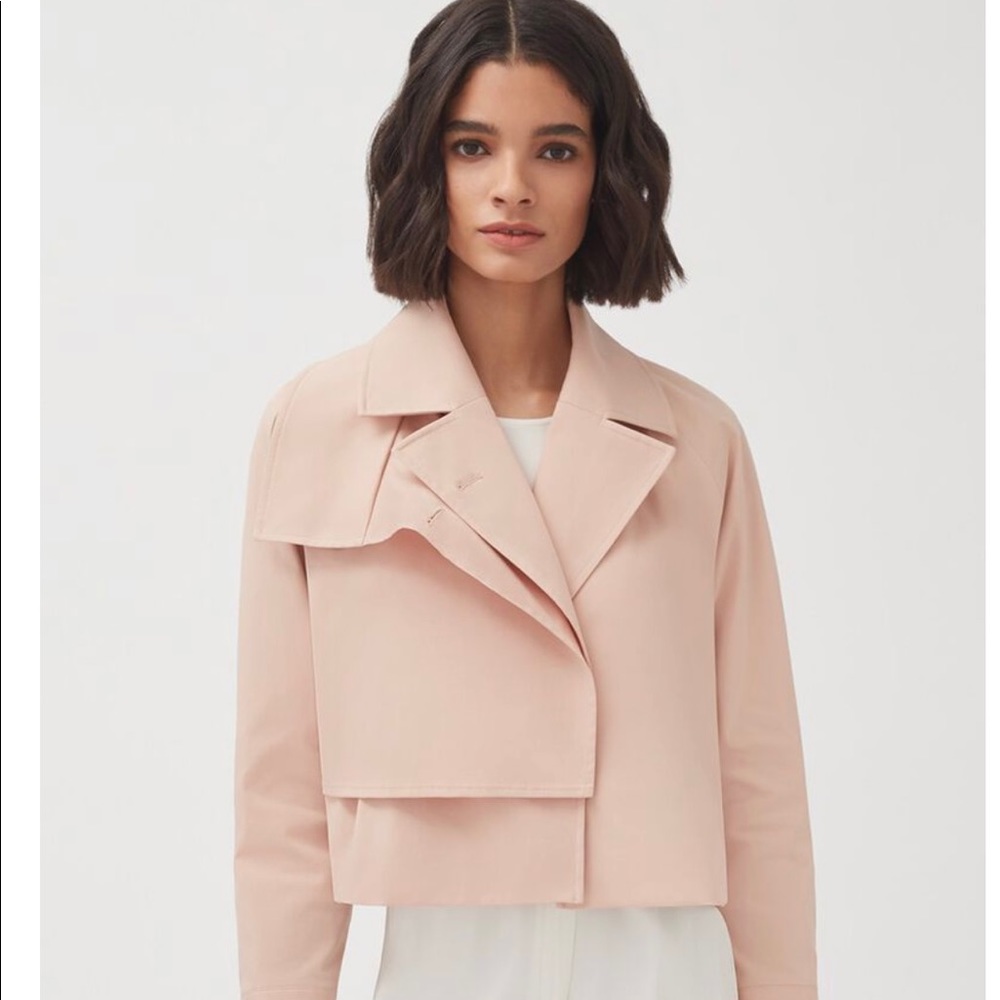 NWT Cuyana Cropped Trench in Soft Rose (Pink) in Small/Medium (best fits Medium)